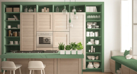 natural wood cabinet